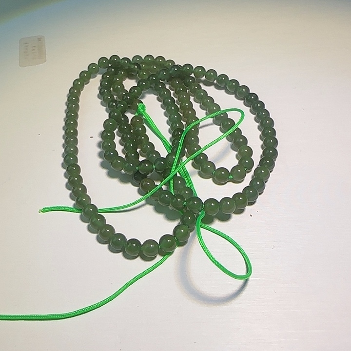 和田玉未镶嵌颈饰4mm和田玉108