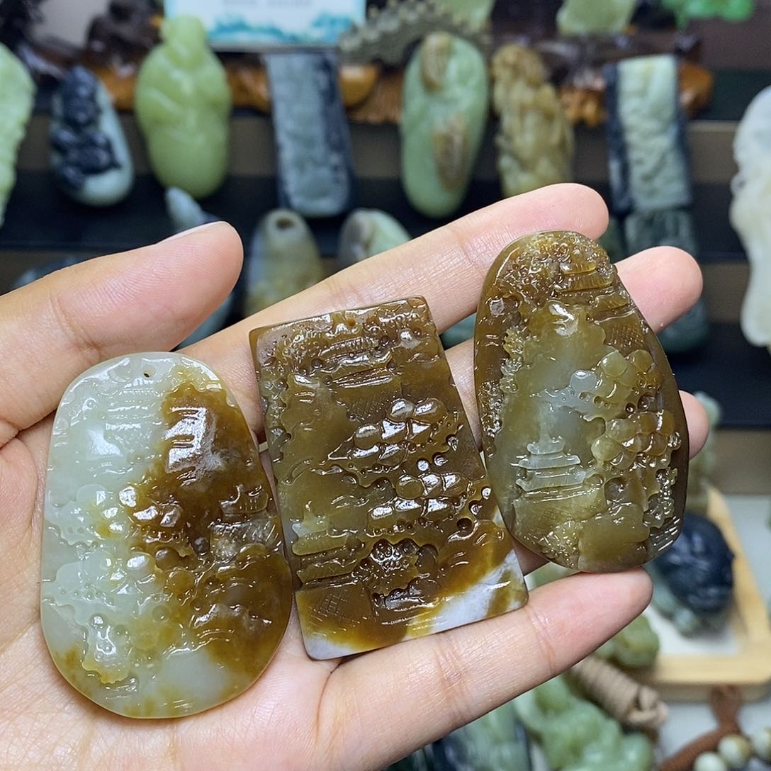 颈饰未镶嵌和田玉拉****店
