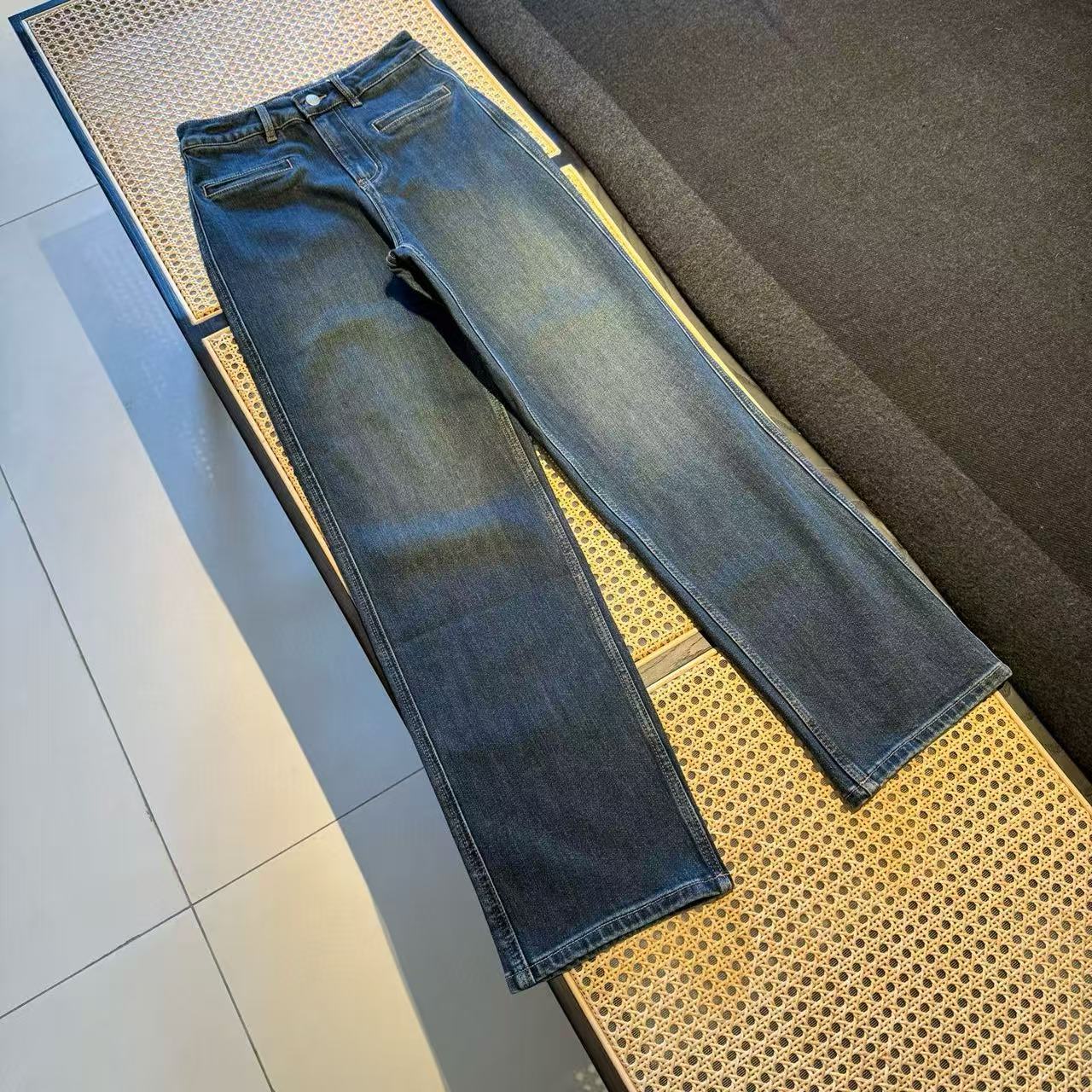 【LGDL】竹纤维法式复古直筒仔裤