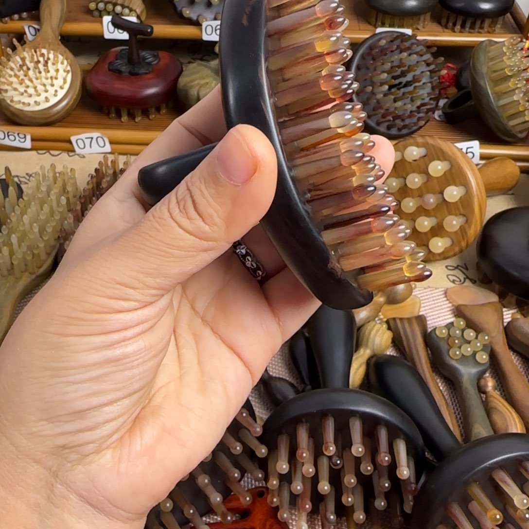 紫光檀小船五十六齿
