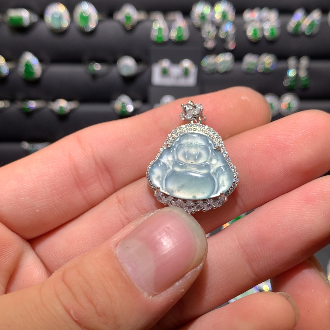 丸****翡翠未镶嵌颈饰吊坠