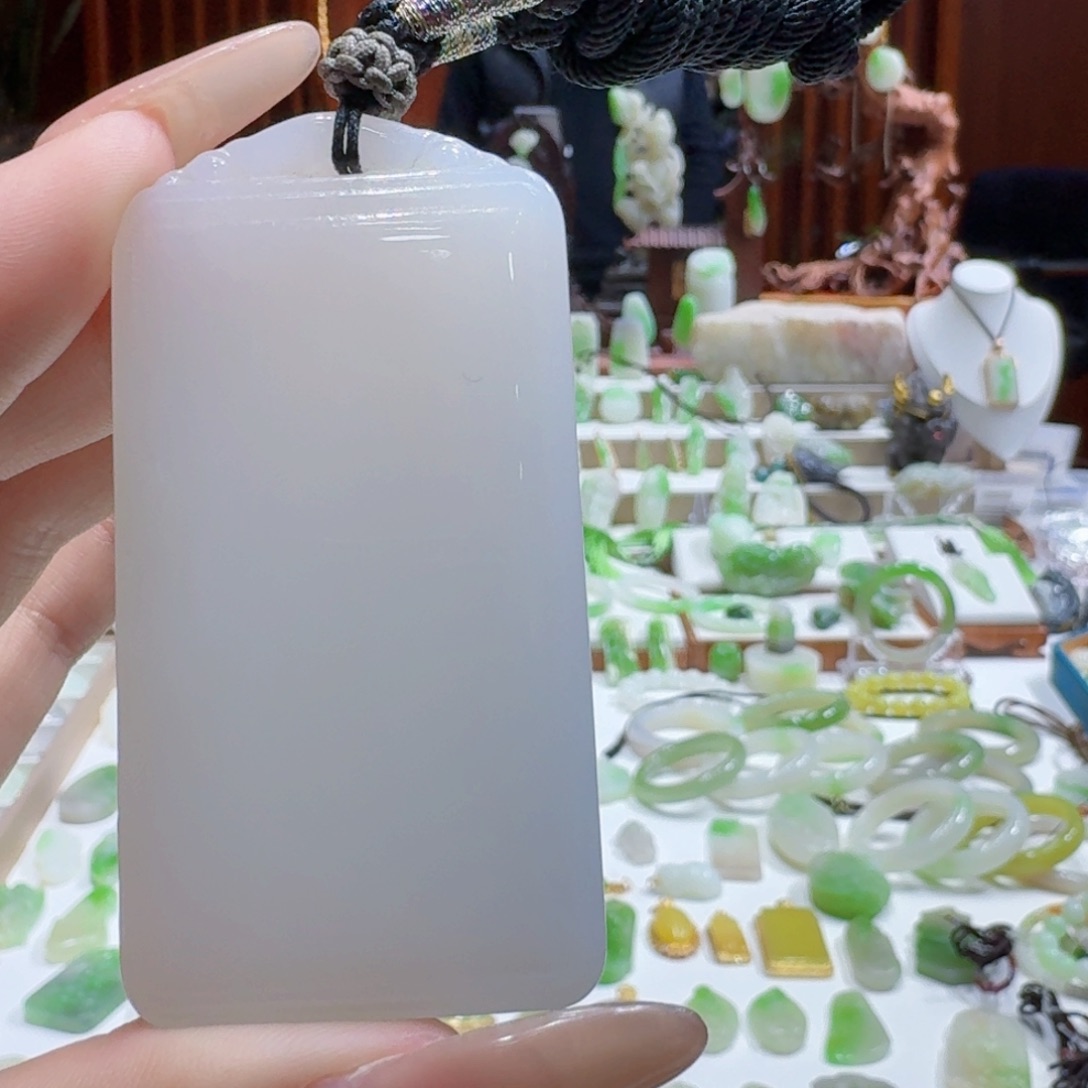 和田玉白玉无事牌未镶嵌