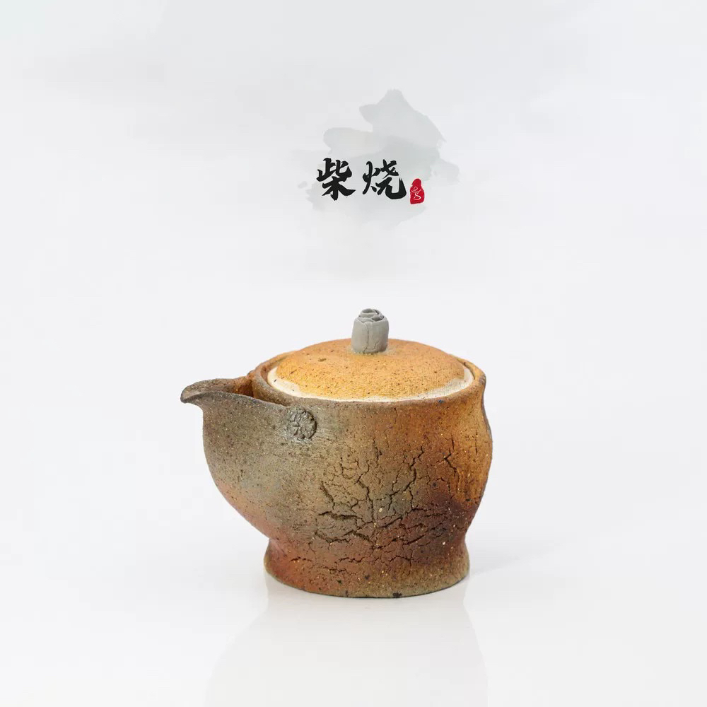 长安28烧柴窑佳作铕山子2025夏季手捏窑变漩涡摘宝瓶泡瓶150ml