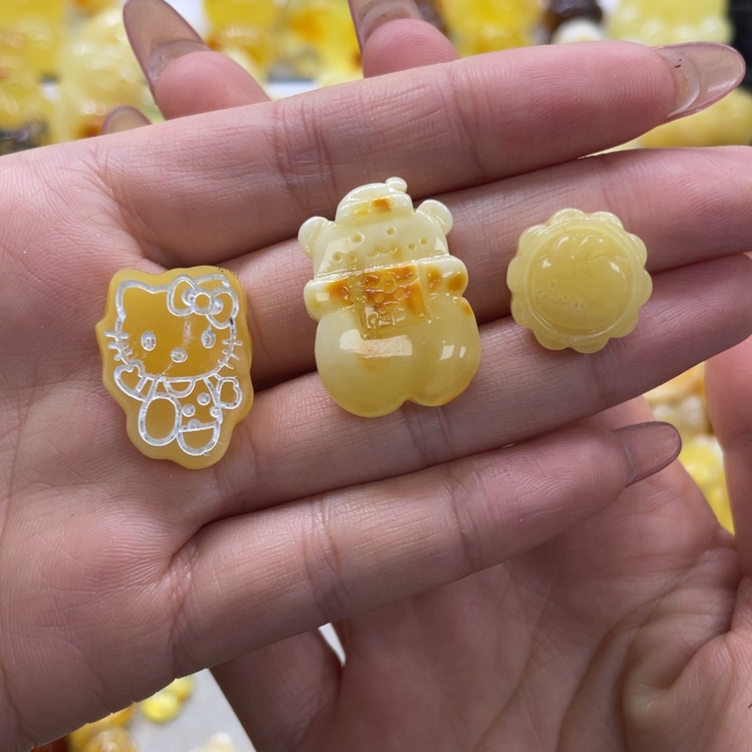 琥珀裸石未镶嵌喵*天然琥珀