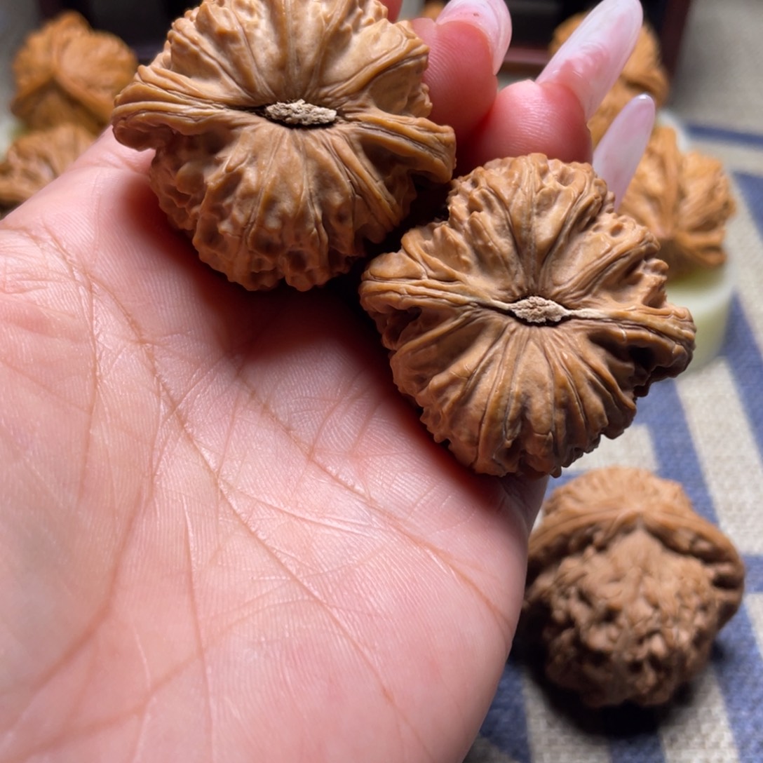 挽***手文玩核桃吊坠42白狮子文玩