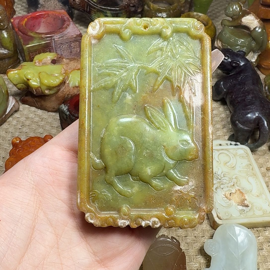 白玉菩提吊坠挂件