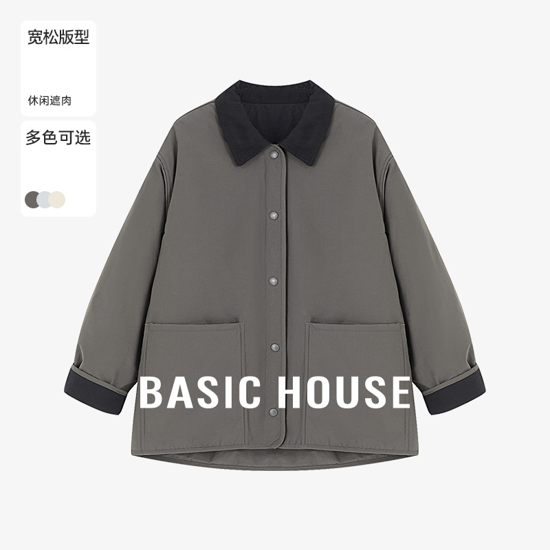 Basic House/百家好秋冬时尚宽松休闲百搭潮流外套-B0625B5QXB2