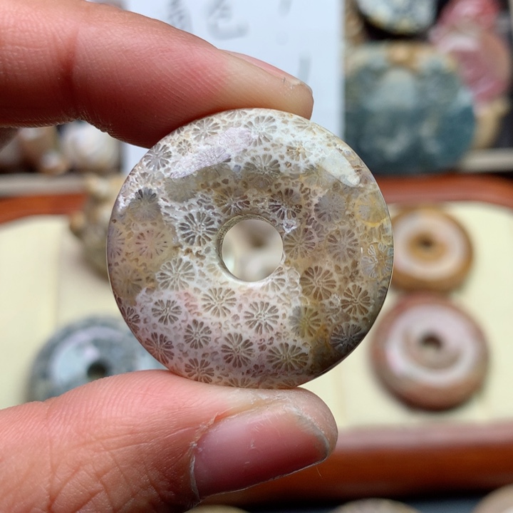 硅化珊瑚（珊瑚玉）颈饰未镶嵌