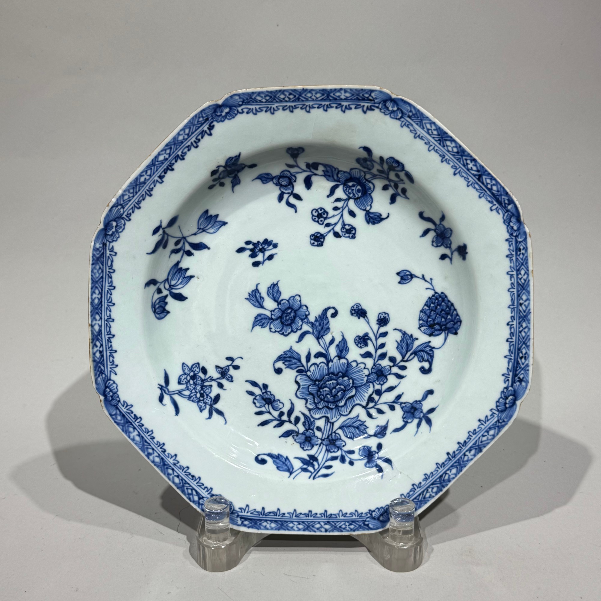 清康熙青花花卉盘【古董拍卖】QV25QW0221040