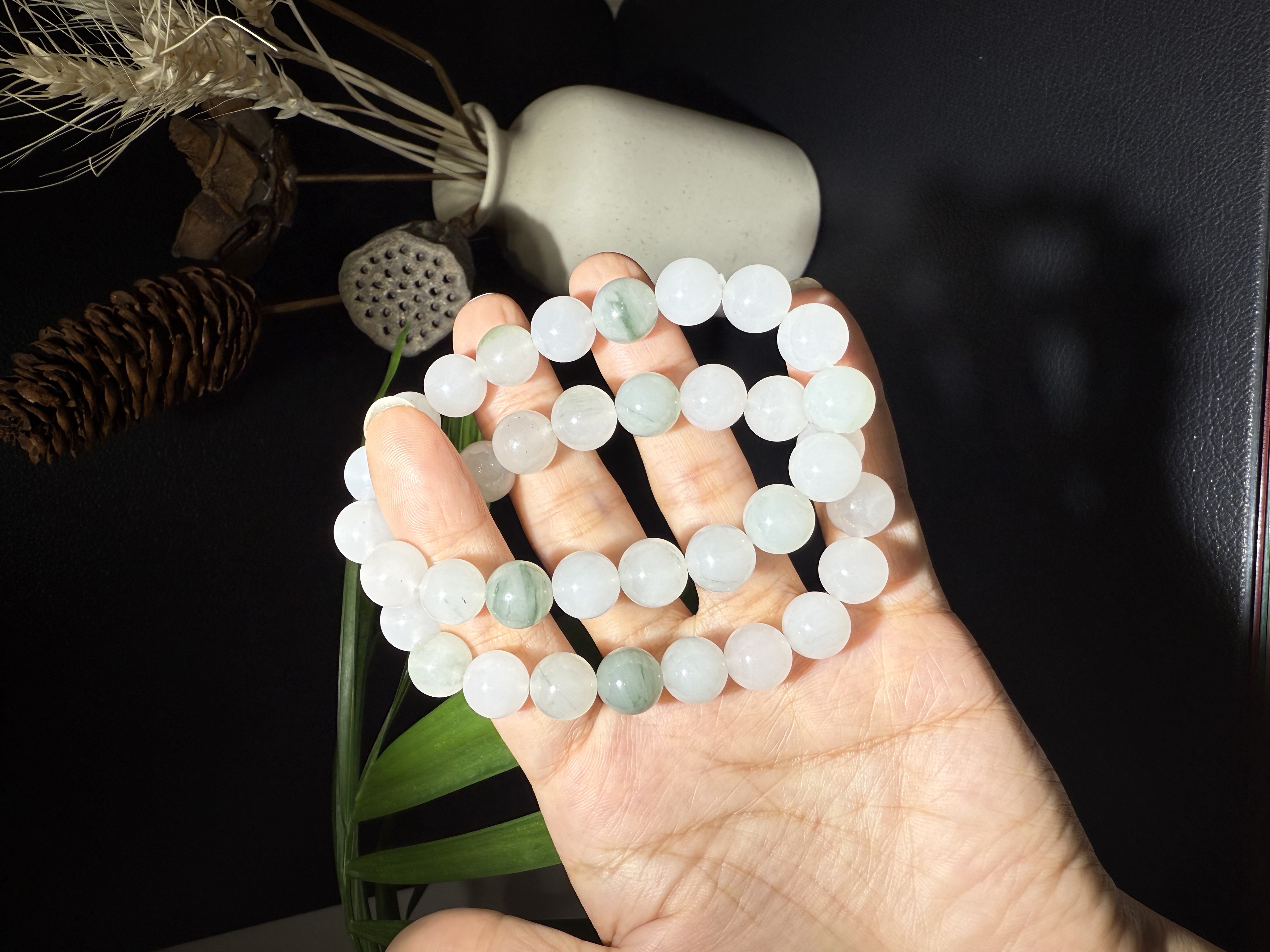 非金属大理石手链 天然手串约10mm福袋