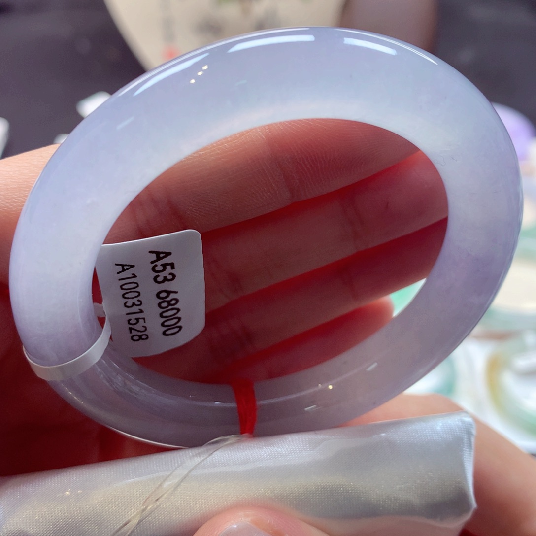 翡翠手镯未镶嵌13圆条77