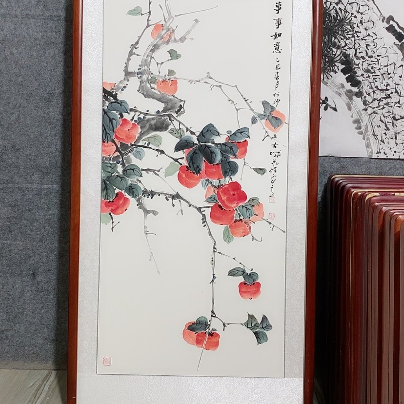 【闪购商品】国画书画作品带框125×65厘米