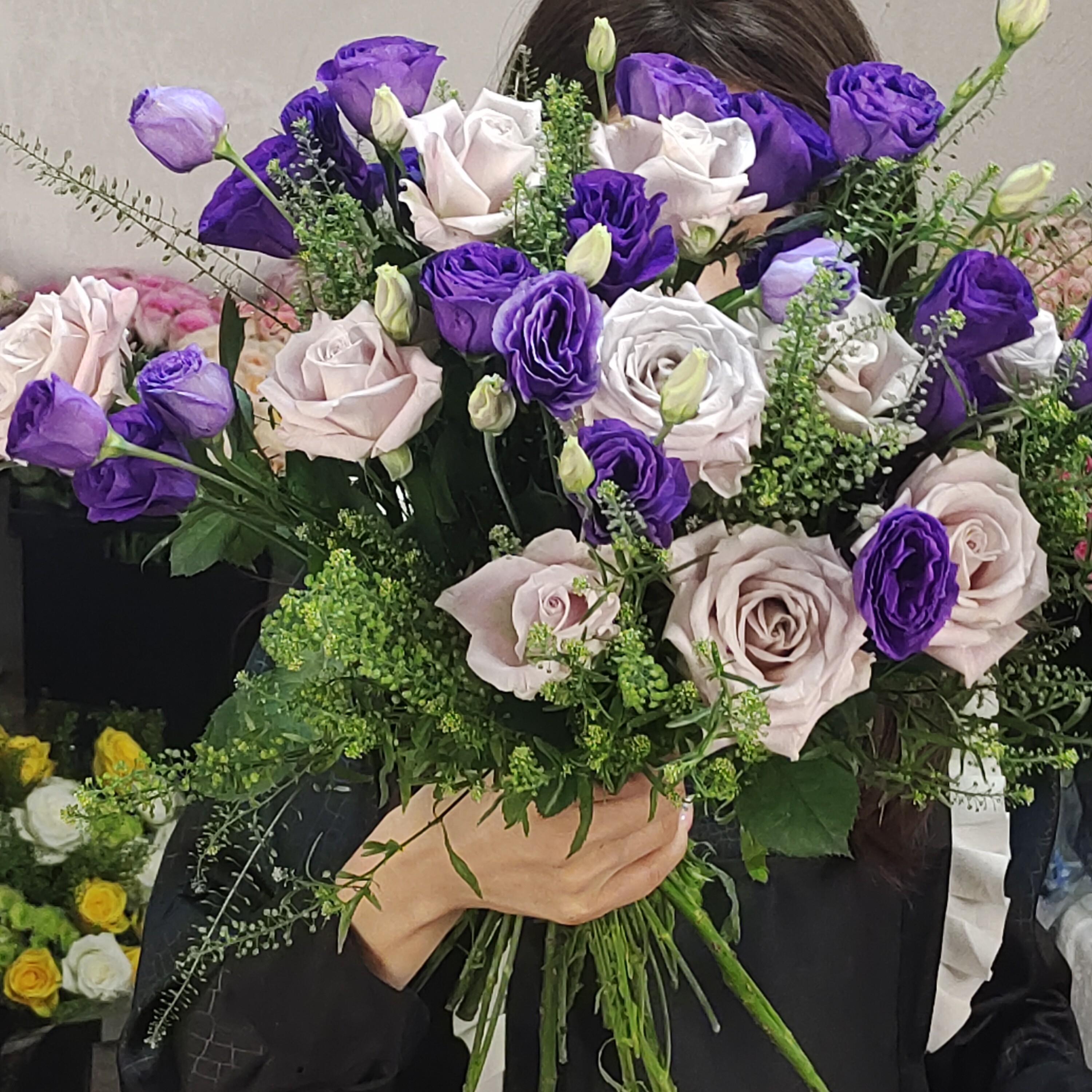 9号花束 紫桔梗20朵 曼塔10支 绿铃草  含20%耗损❤