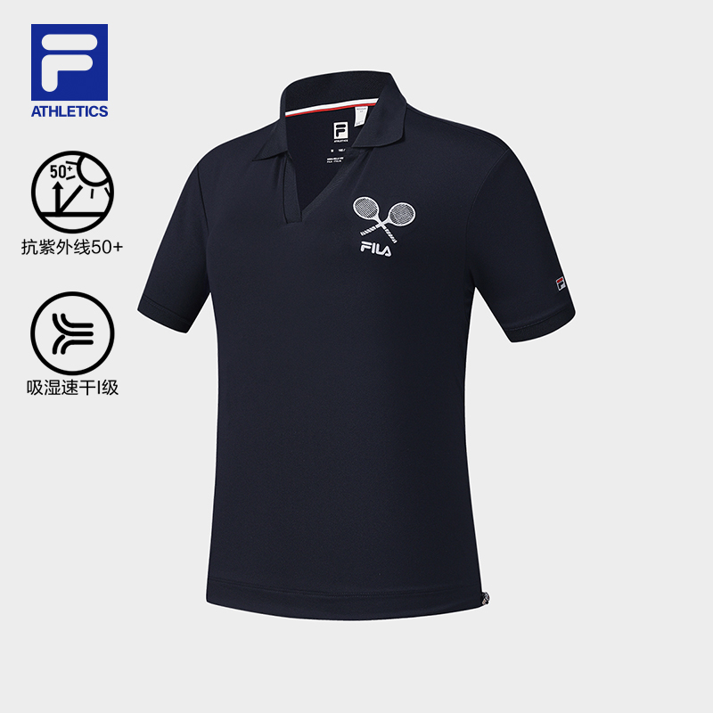 Fila/斐乐女子【优雅网球速干polo衫】夏季新款运动短袖A11W533127F