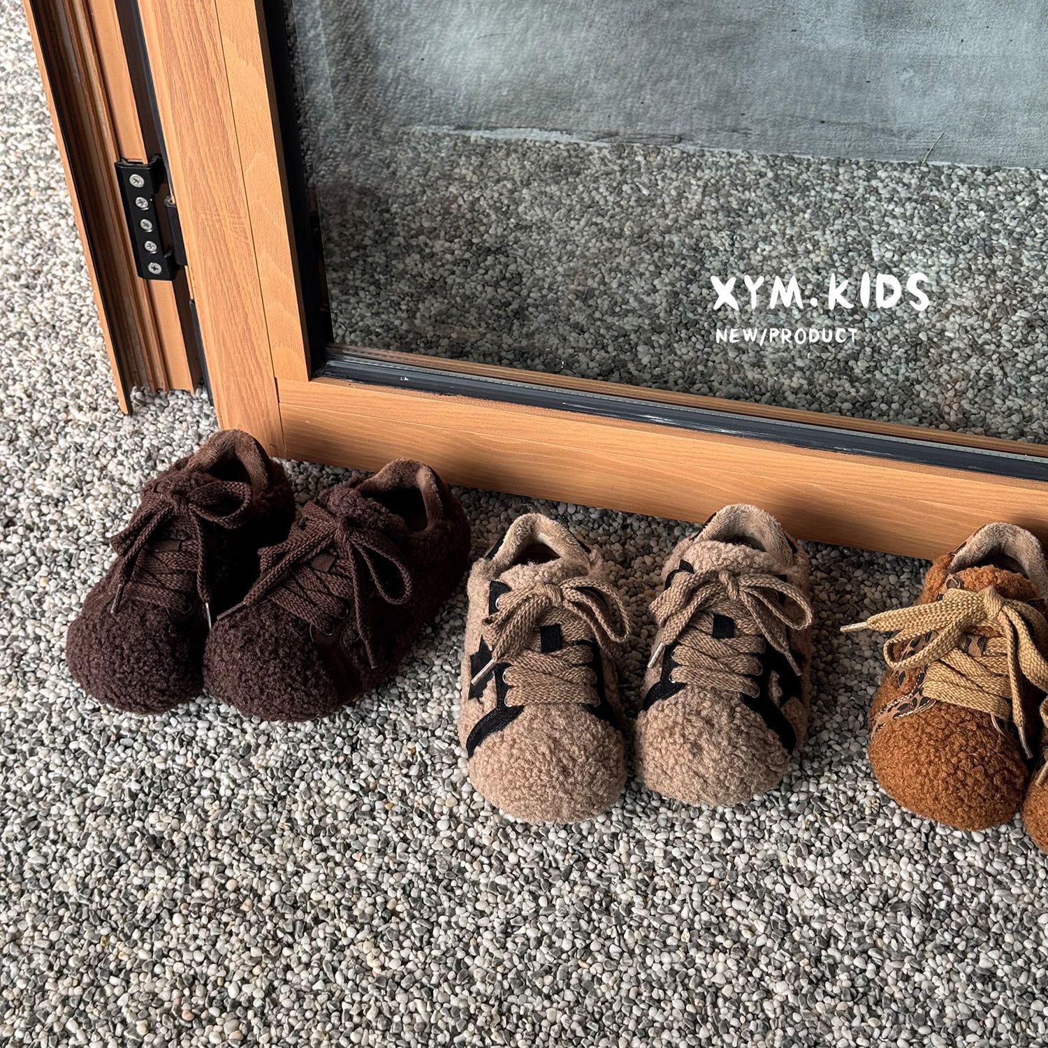 23-37码毛毛鞋儿童加绒保暖大棉鞋百搭男童女童星星休闲鞋棉靴子