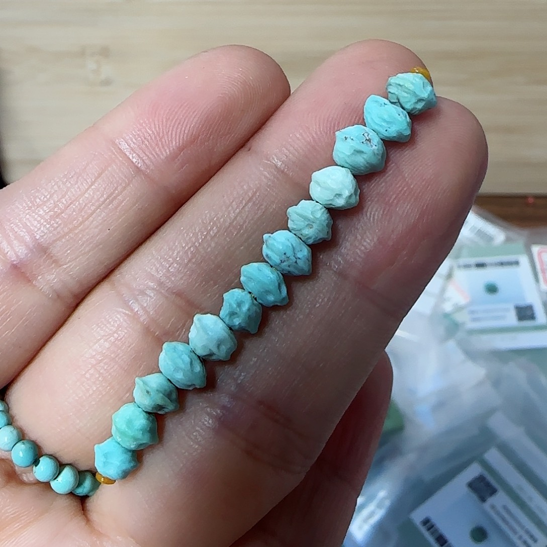 绿松石珠宝半成品未镶嵌