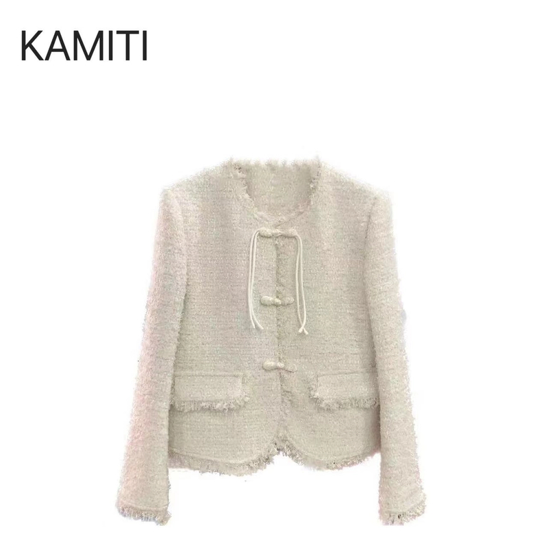 【茉莉白茶】2024秋季新款时尚气质短款轻奢百搭常规长袖小香风外套