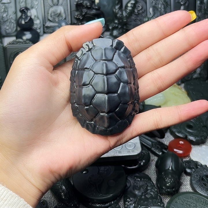 和田玉（墨玉）把件未镶嵌霍***P