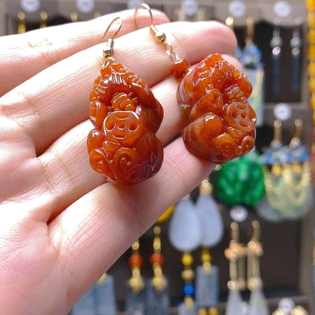 未镶嵌翡翠耳饰翡翠