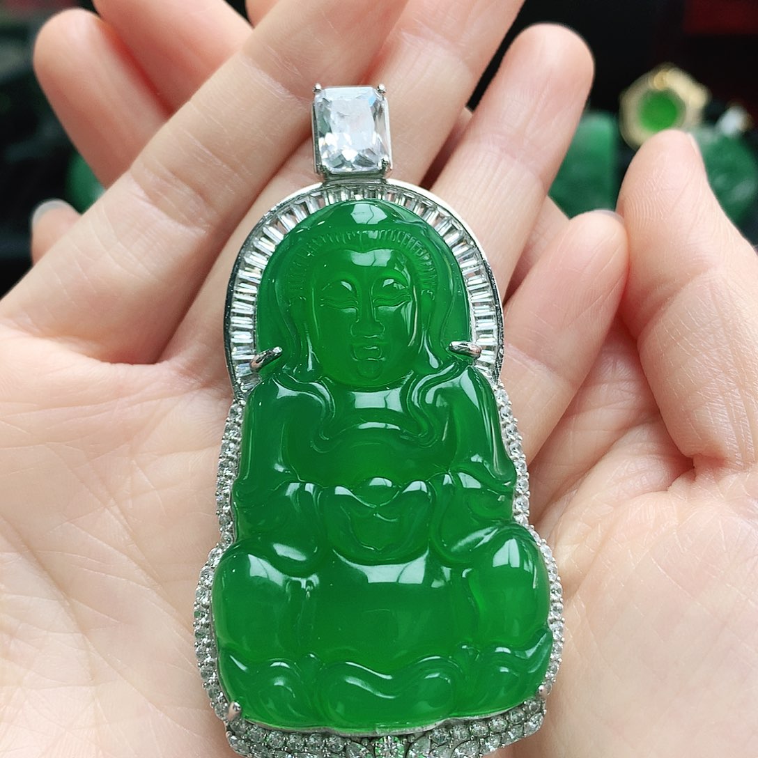 玛瑙/玉髓吊坠银S925镶嵌顺**利