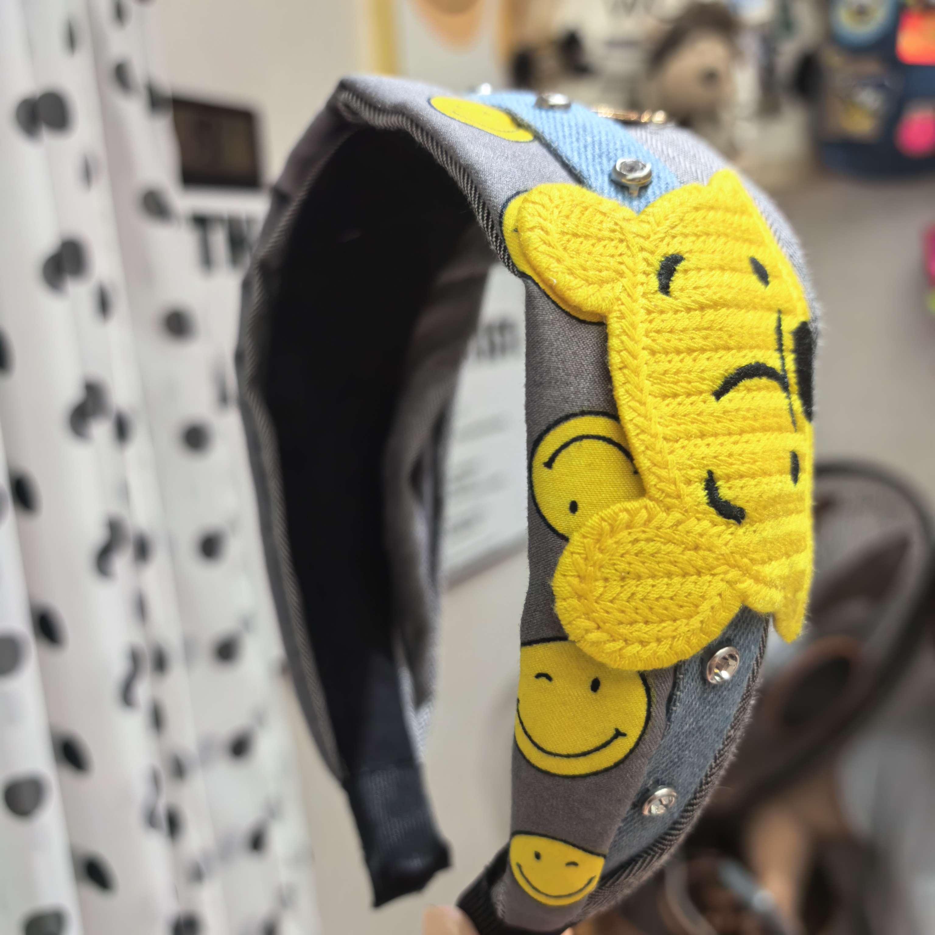 A662黄色维尼熊宽面发箍