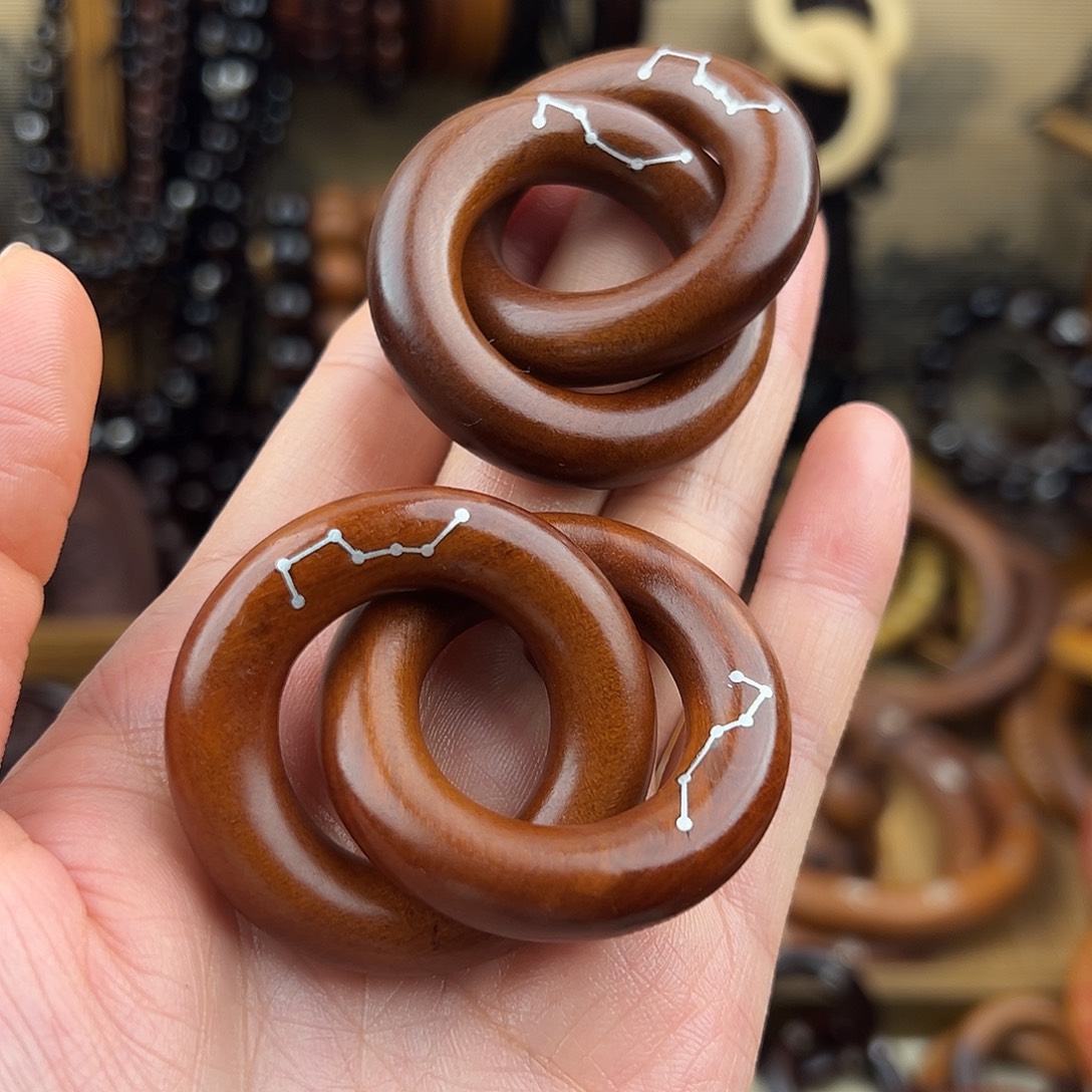 2.5内径枣木老料银星乾坤圈