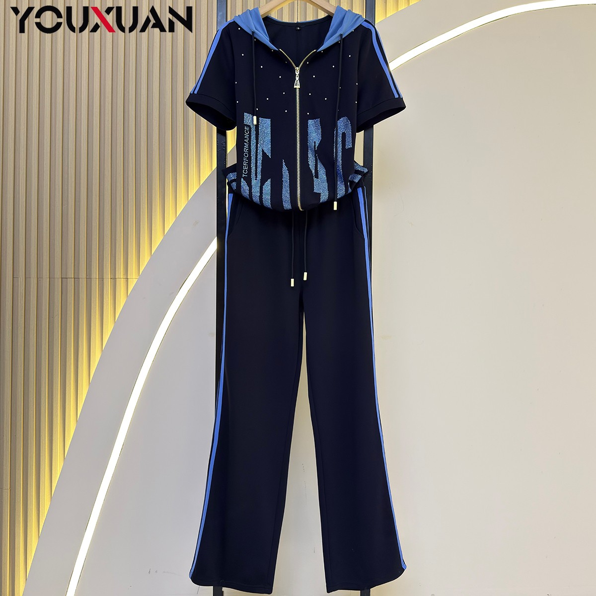 夏季新品女装显瘦百搭韩版时尚休闲洋气短袖运动套装89295