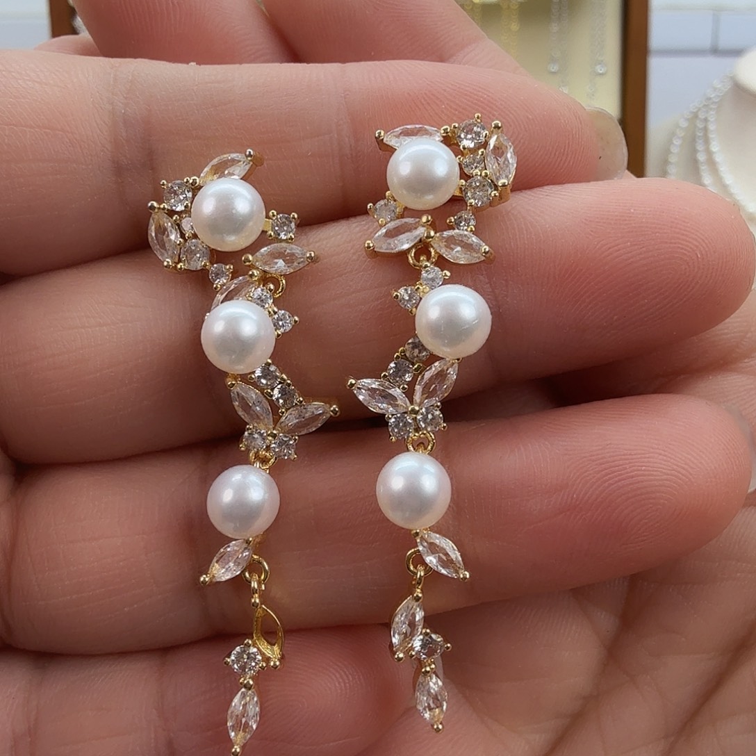 淡水珍珠耳饰未镶嵌