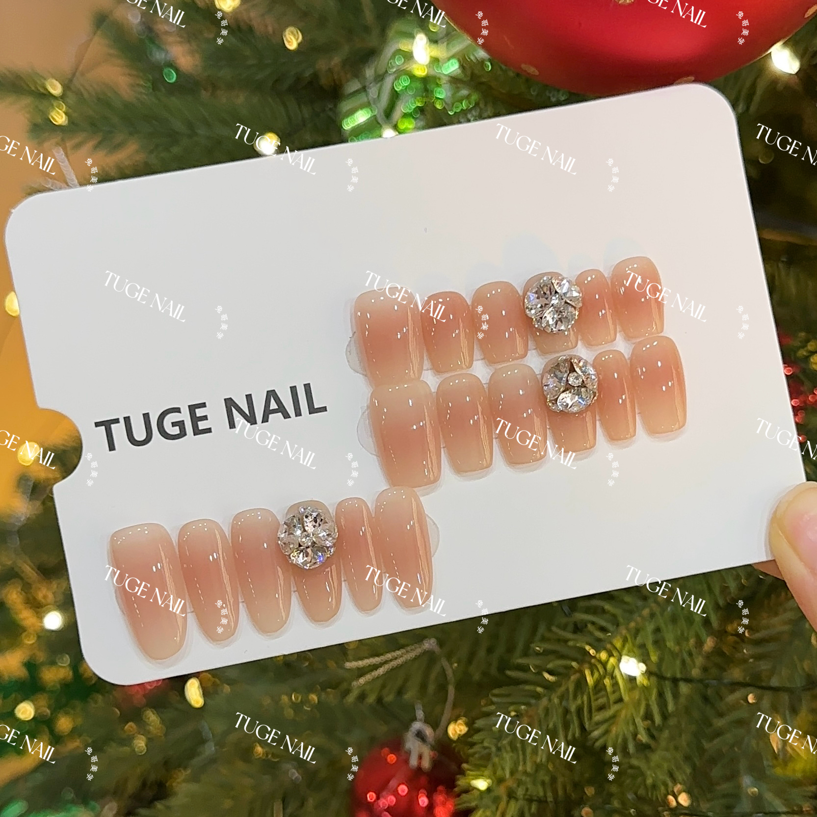 TugeNail “倾城之恋”【施家全华】12片轻奢气质甲可拆卸穿戴甲1199