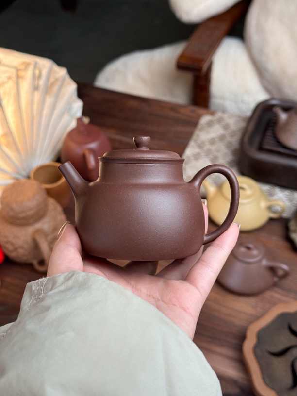 【敲门砖】言心·壶｜原矿无添加青灰紫泥｜150cc｜半手制作纯手工