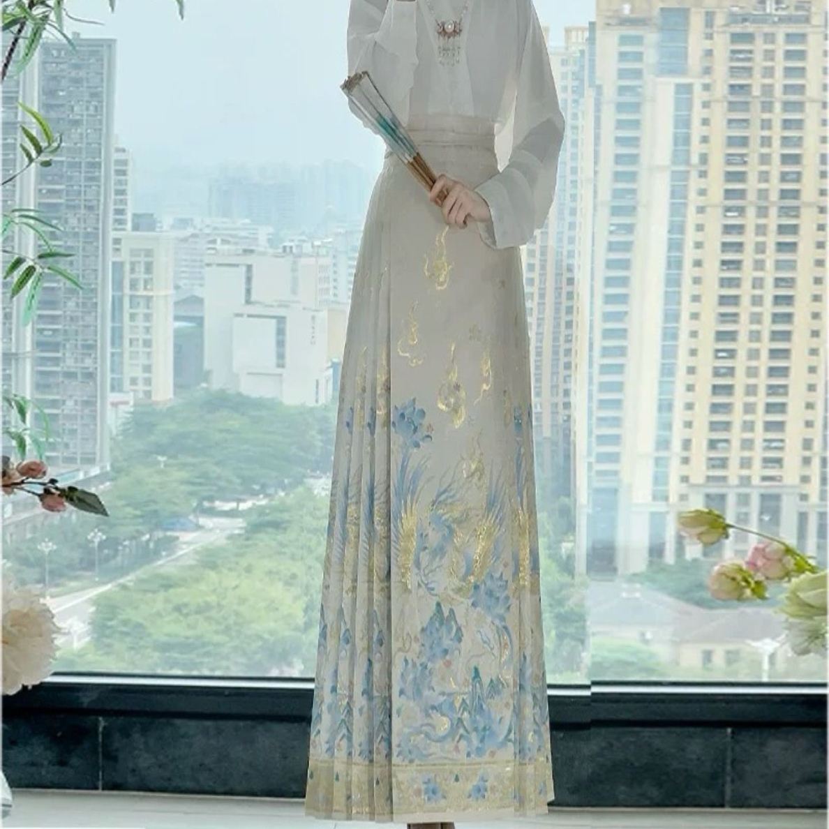 原创织金妆花工艺马面裙新中式风格日常汉服