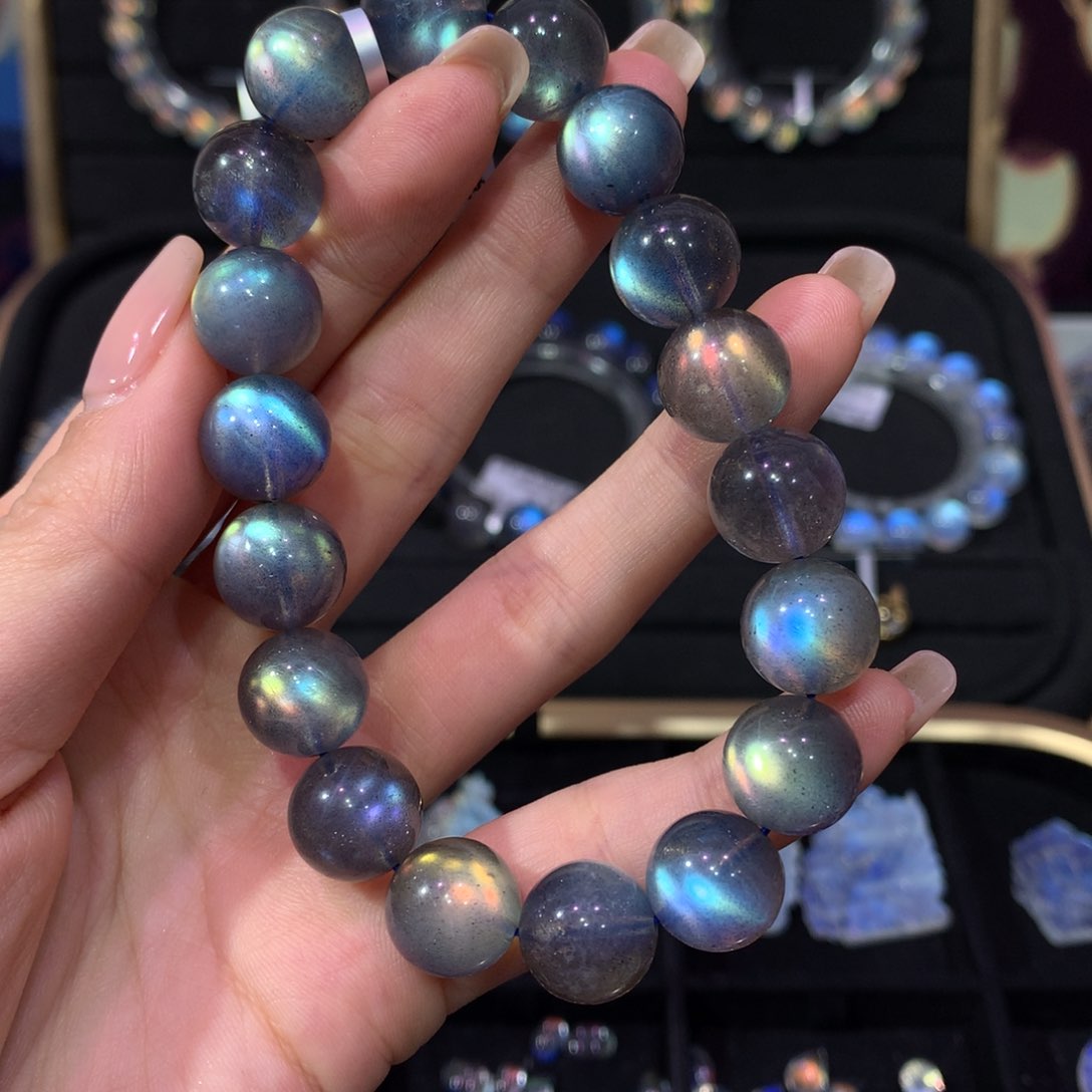 拉长石手链12未镶嵌