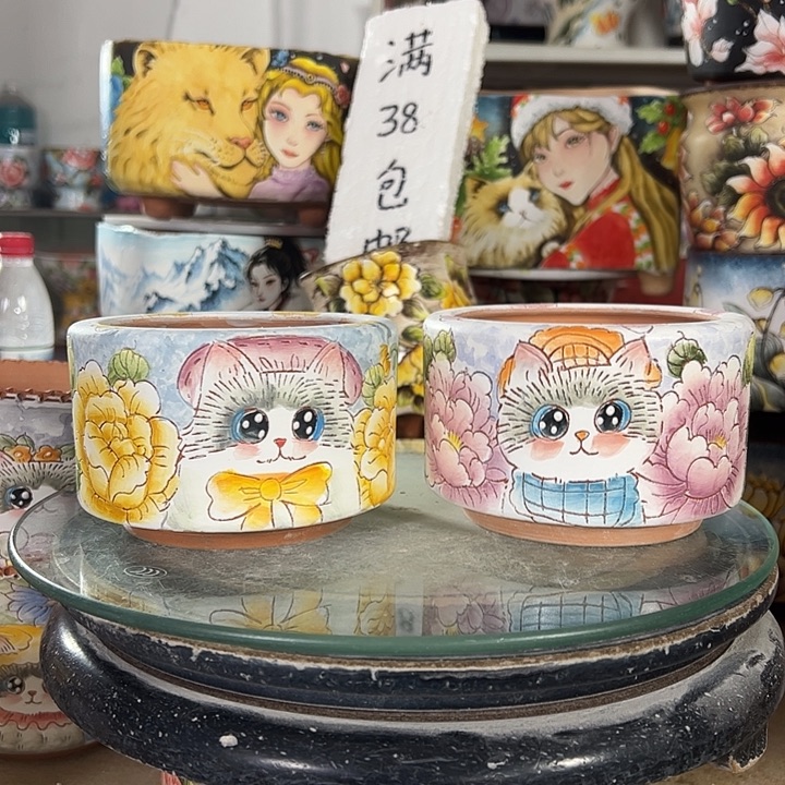 景德镇幸运花盆满38包邮
