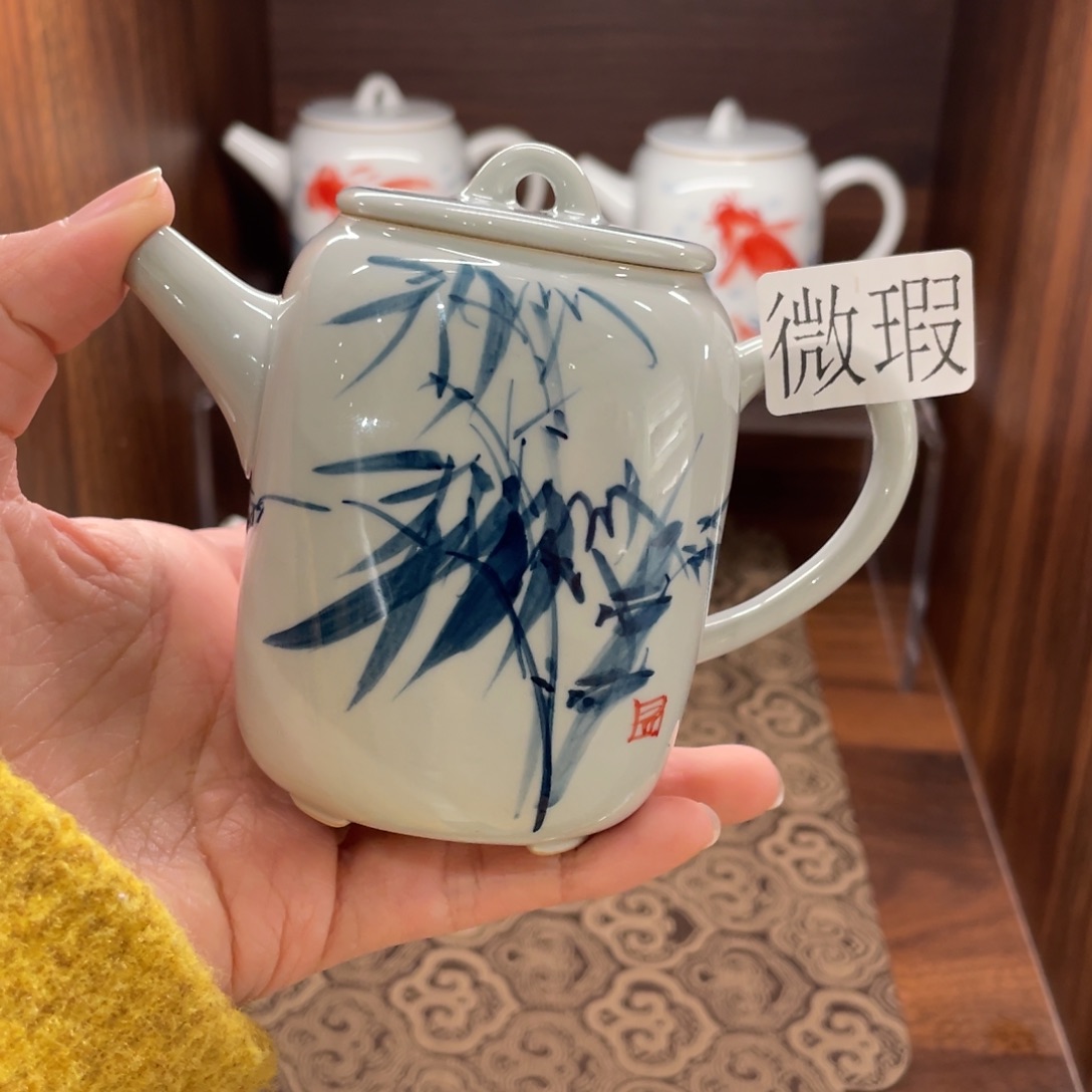 有瑕釉下彩纯手绘