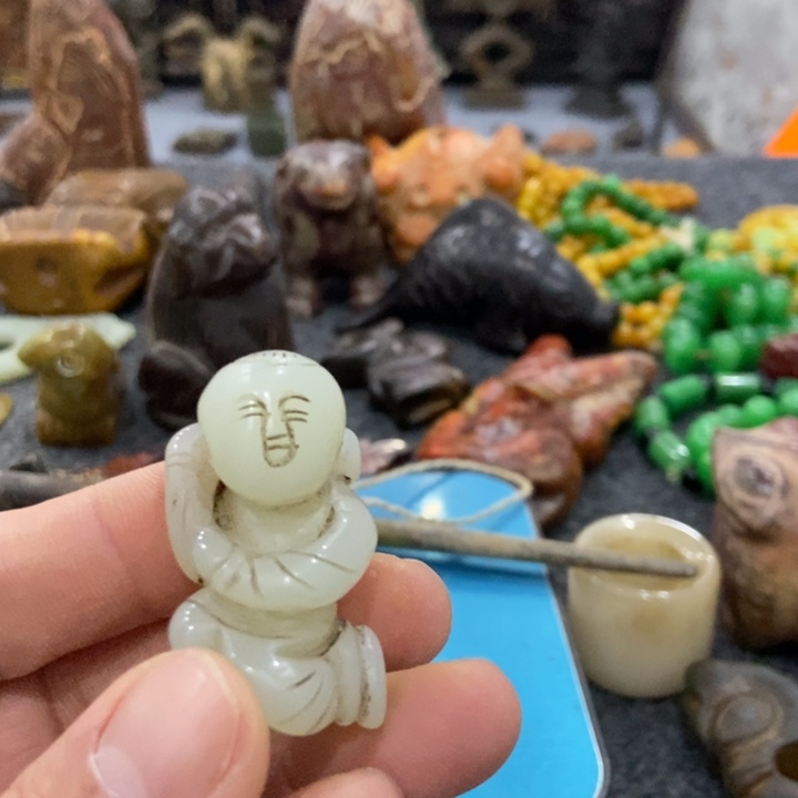 白玉菩提吊坠摆件