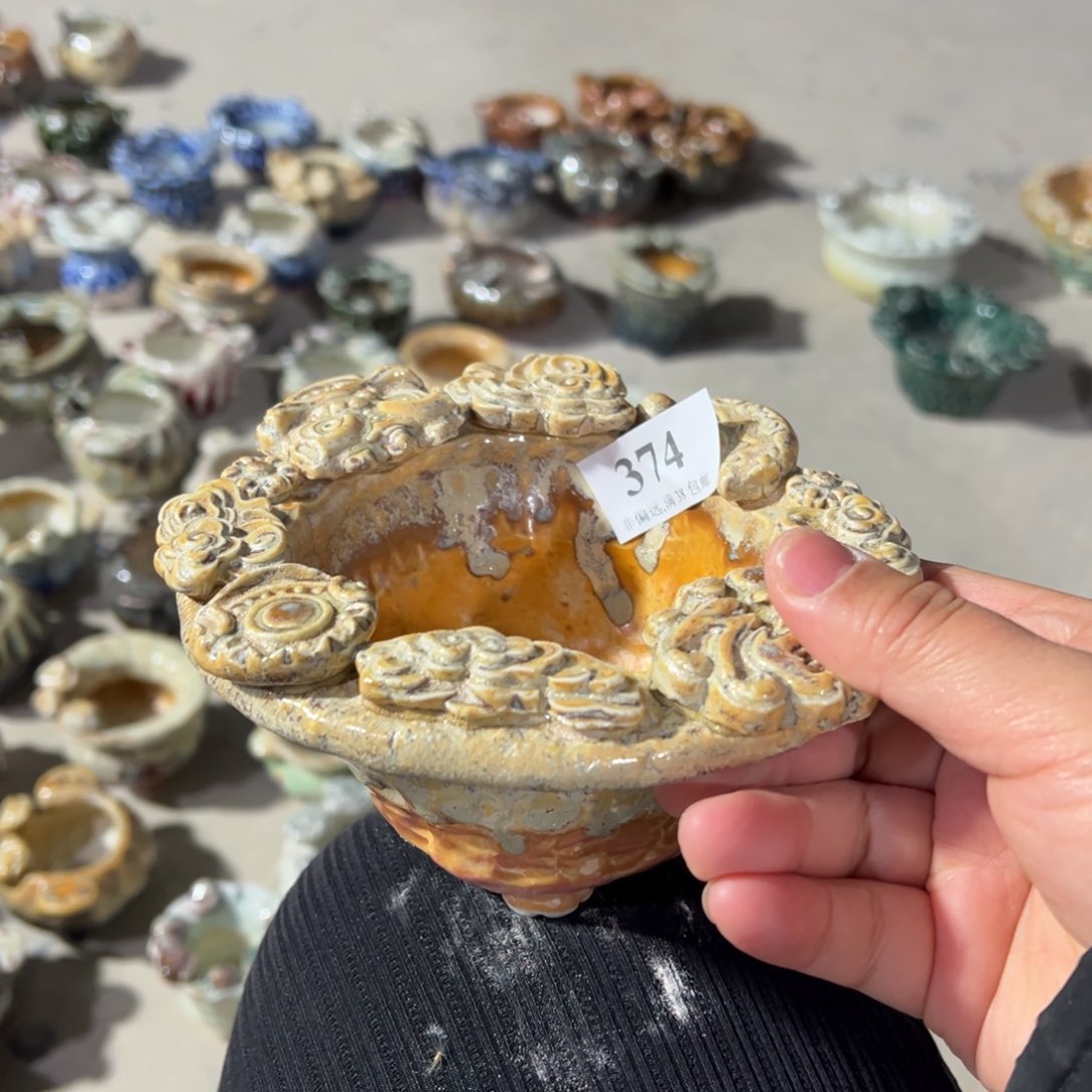 红陶口10 景德镇手工花盆