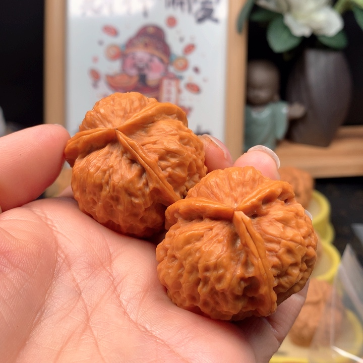 桃核把件三棱42尺寸