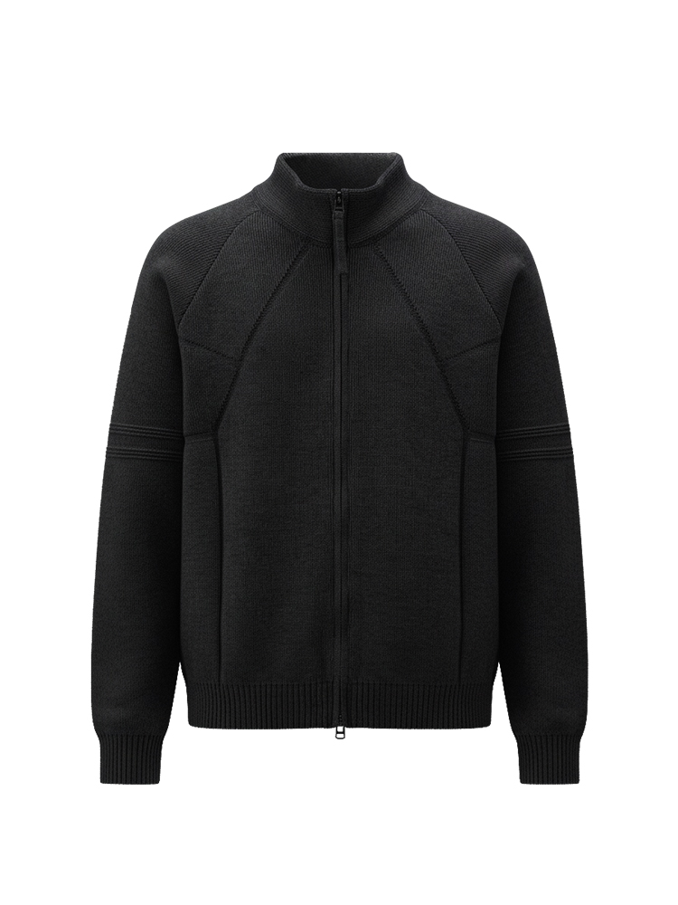 开衫毛衣羊毛莫代尔针织衫男士2025新款纯色拉链秋冬保暖加厚