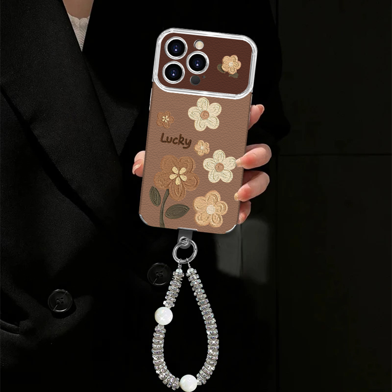 YHSC0014适用苹果/oppo/华为/vivo/小米电镀大视窗手机壳女