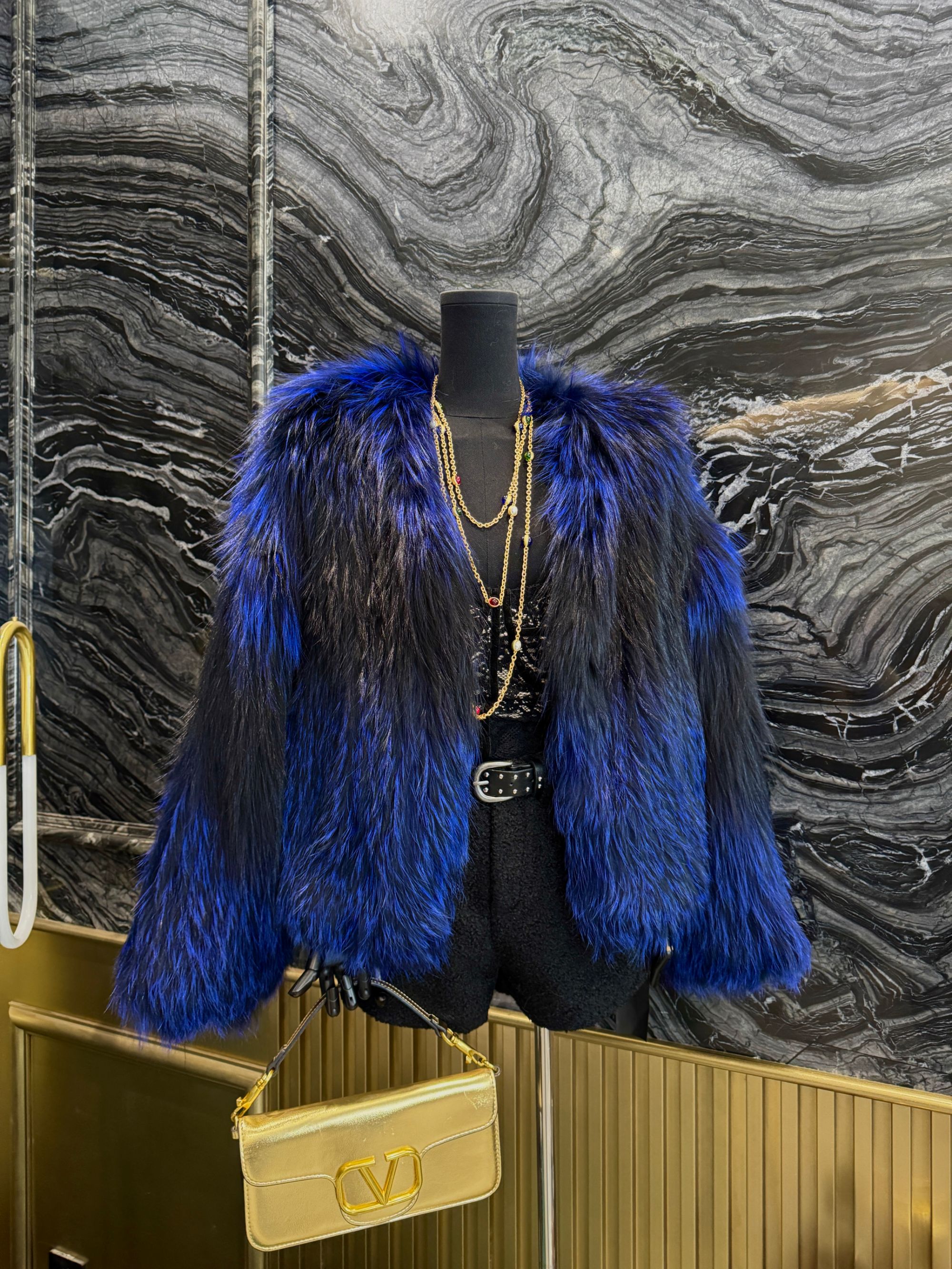 法模FRENCH MODEL . 【蓝色妖姬】撞色设计师草外套女装 413J432875