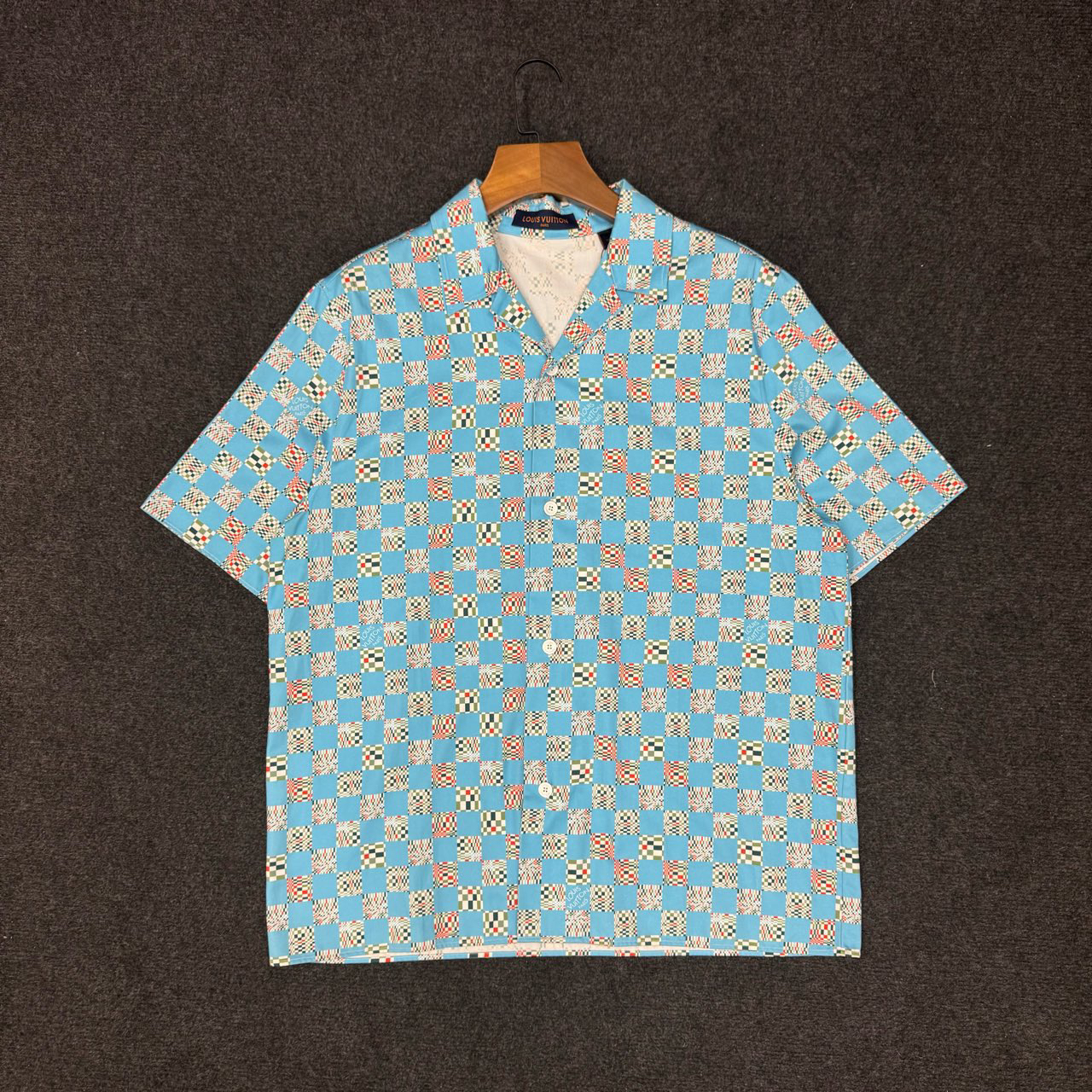 99新 LouisVuitton/路易威登 夏威夷印花短袖衬衣/尺码L