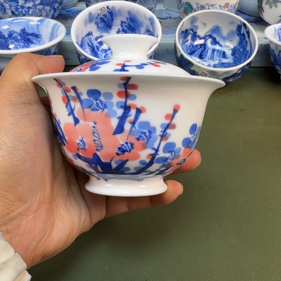 陶景德镇纯手绘茶具圆圆243