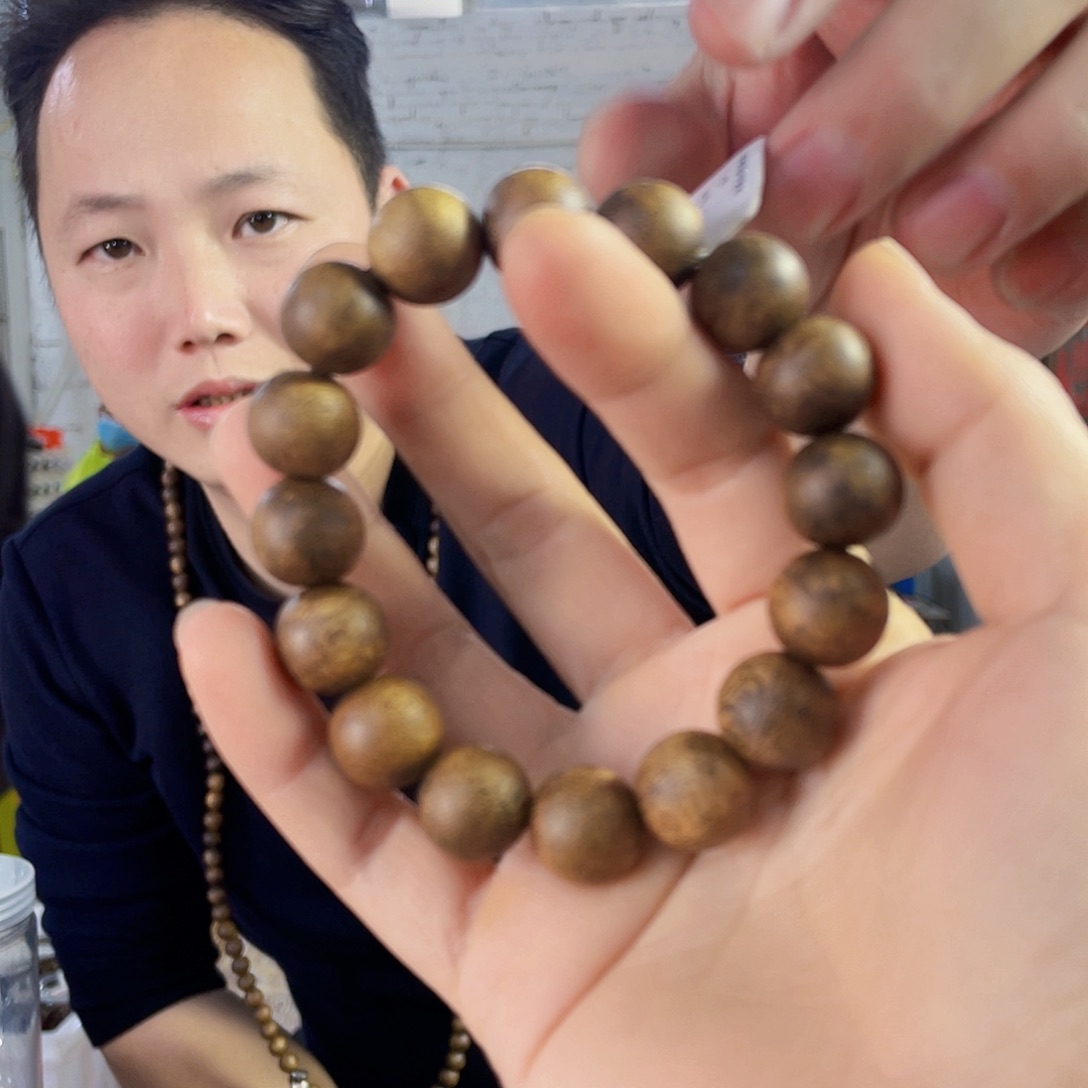 沉香手串棋楠圆珠单圈1.4/15克多样性发一