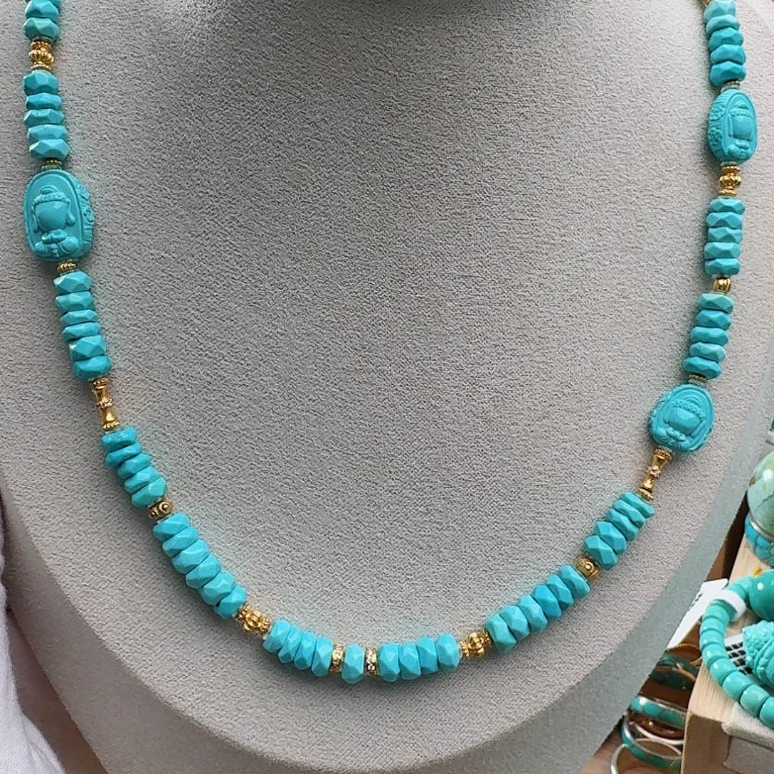 绿松石未镶嵌颈饰