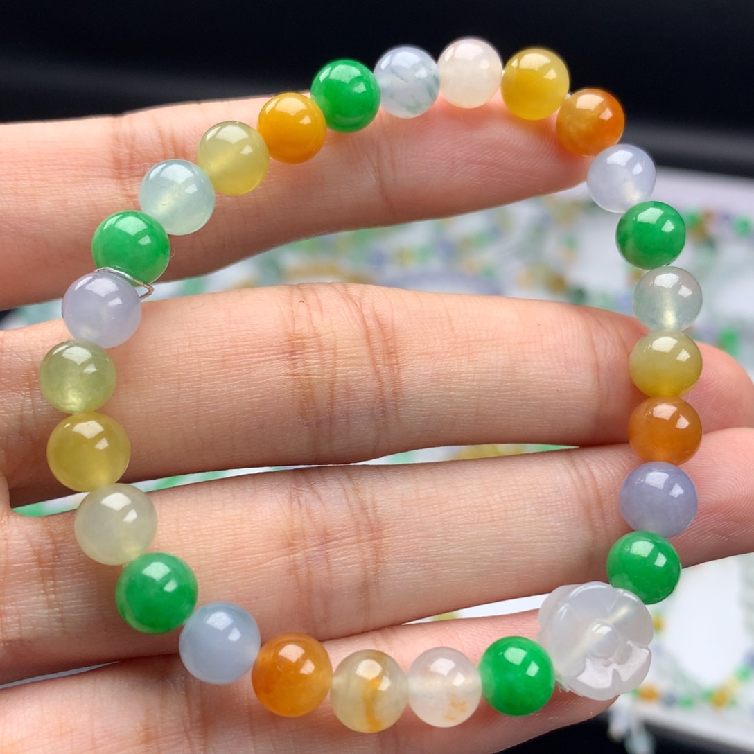 翡翠手链未镶嵌卡