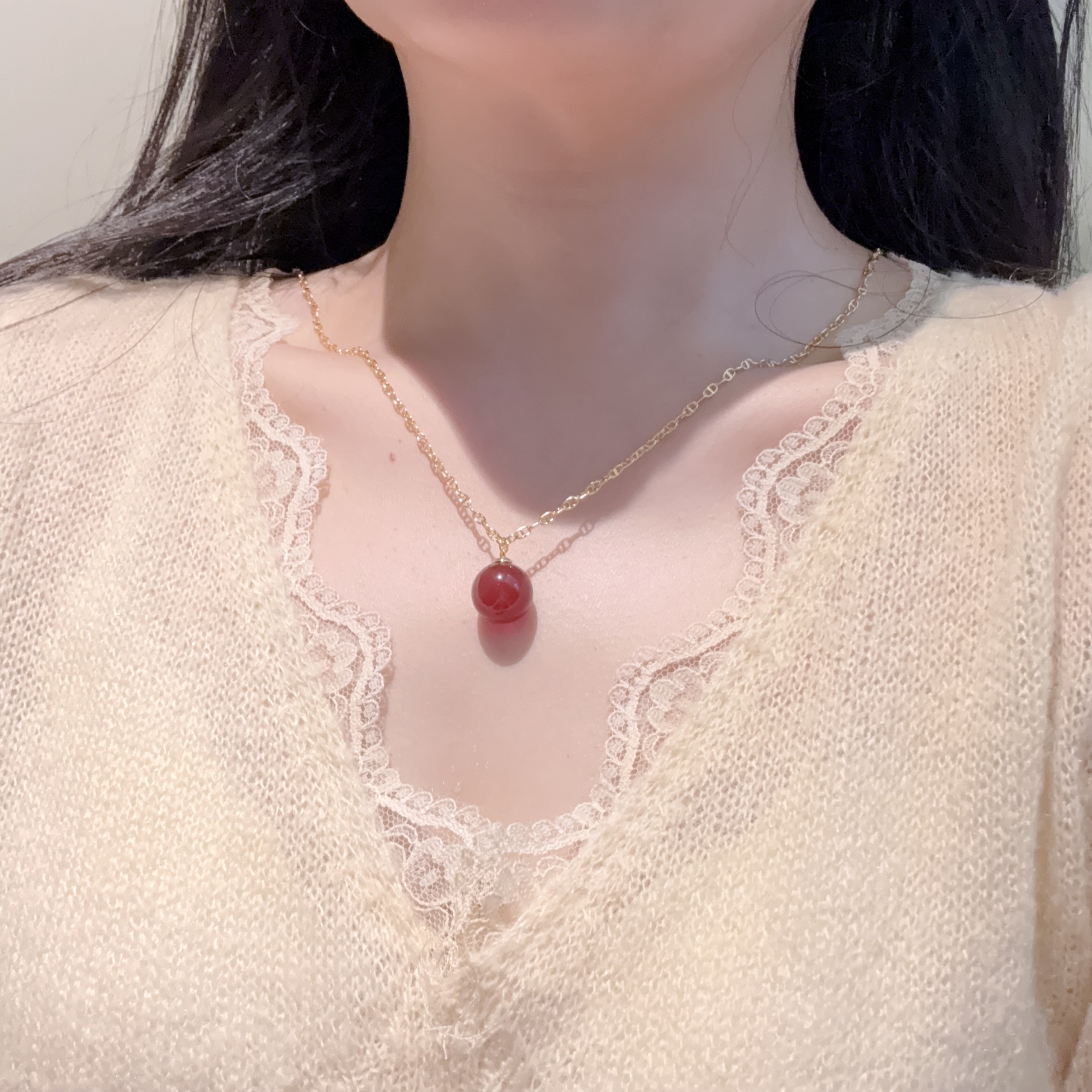 Q352 14mm单珠项链（多样性 发一件）