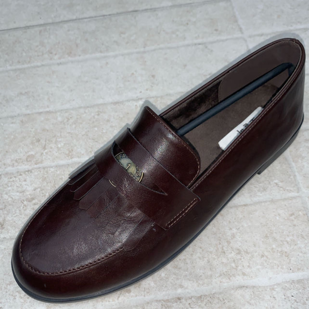 新款复古英伦风金属扣一脚蹬平底百搭乐福鞋女秋季8828-88