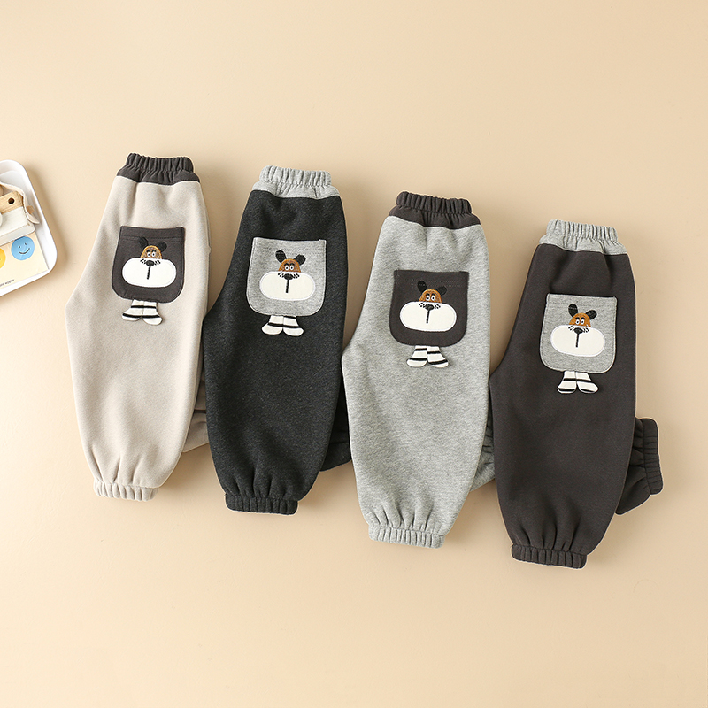 【加绒】儿童一体绒裤子冬季婴儿加厚卫裤男童冬装女童宝宝保暖长裤