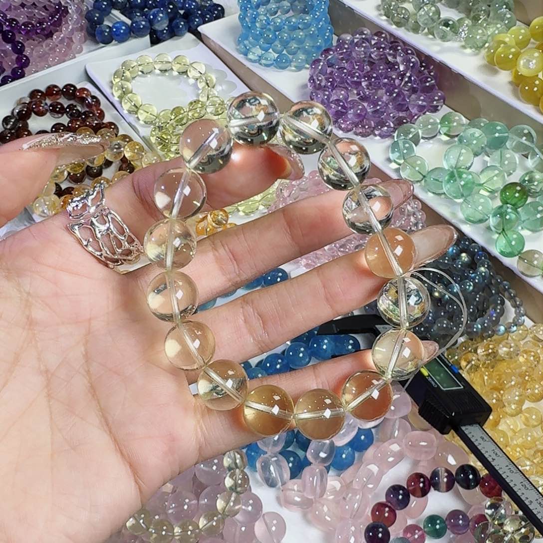 水晶手链未镶嵌晚*.黄水晶12