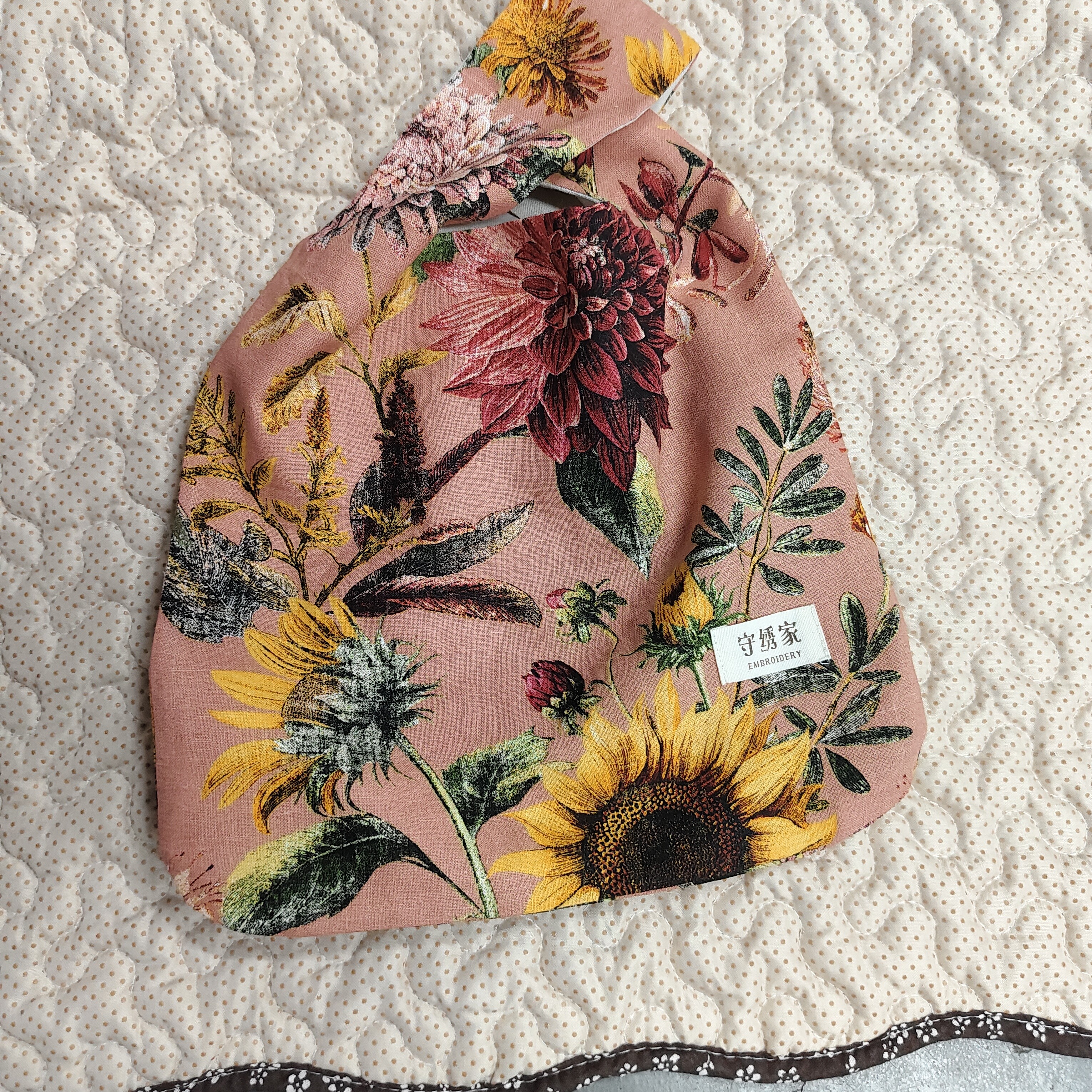 DZ191棉麻印花手包